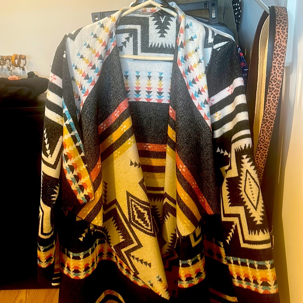 Lane Bryant tribal print wrap coat- 18/20